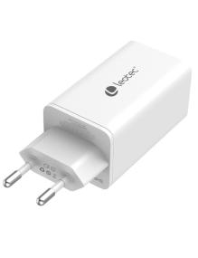 Cargador de Pared Leotec LECSPH65W3W/ 2xUSB Tipo-C/ 1xUSB/ 65W