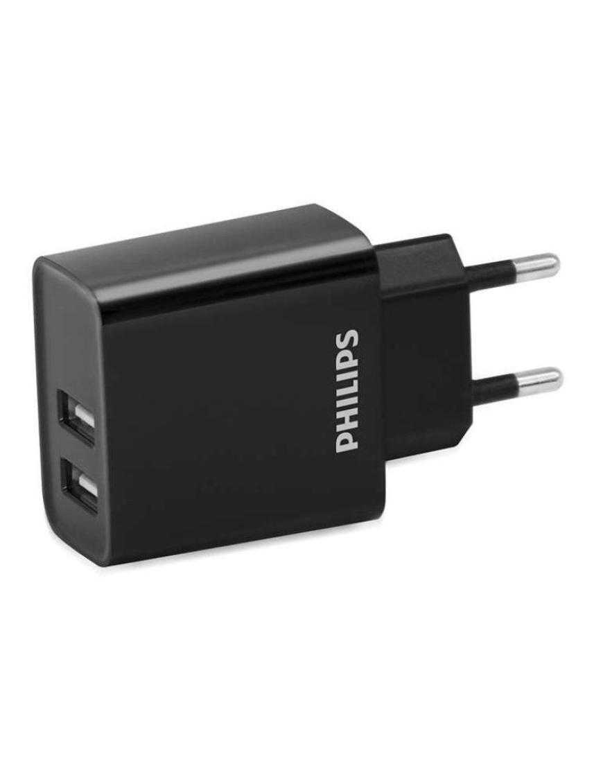 Cargador de Pared Philips DLP2610/ 2xUSB/ 15.5W