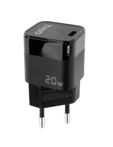 Cargador de Pared TooQ TQWC-PD20/ 1xUSB Tipo-C/ 20W