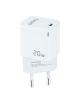 Cargador de Pared TooQ TQWC-PD20WT/ 1xUSB Tipo-C/ 20W/ Blanco