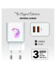 Cargador de Pared Tech One Tech Unicornio Dream/ 2xUSB/ 2.4A/ Blanco