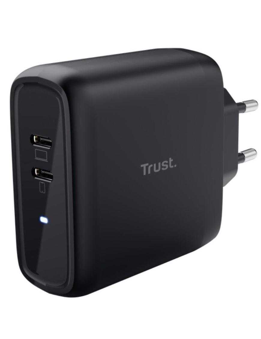 Cargador de Pared Trust Maxo 65W 2P/ 2xUSB Tipo-C/ 65W