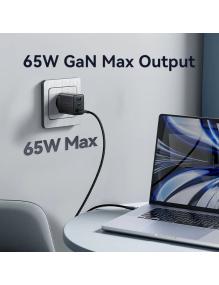 Cargador Gan de Pared Vention FERW0-EU/ 2xUSB Tipo-C/ 1xUSB/ 65W