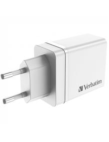 Cargador de Pared Verbatim CHR-30EU2/ 1xUSB Tipo-C/ 3xUSB/ 30W