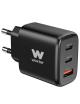 Cargador de Pared Woxter PE26-176/ 2xUSB Tipo-C + Cable USB Tipo-C/ 1xUSB/ 65W