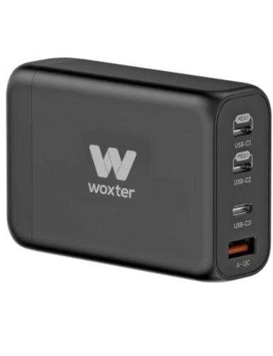 Cargador GaN de Pared Woxter PE26-178/ 3xUSB Tipo-C + Cable USB Tipo-C/ 1xUSB/ 140W