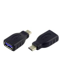 Adaptador USB 3.1 Tipo-C Aisens A108-0323/ USB Tipo-C Macho - USB Hembra