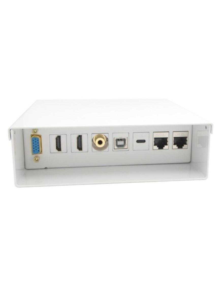 Caja de Conexiones Aisens A127-0720/ VGA - 2x HDMI - Jack 3.5 - USB Tipo-C - USB - 2x RJ45