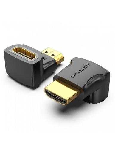 Adaptador HDMI 4K 90º Vention AIOB0-2/ HDMI Macho - HDMI Hembra/ Pack 2 Uds