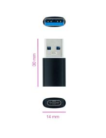 Adaptador USB 3.1 Nanocable 10.02.0012/ USB Macho - USB Tipo-C Hembra