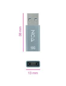 Adaptador USB 3.1 Nanocable 10.02.0013/ USB Macho - USB Tipo-C Hembra