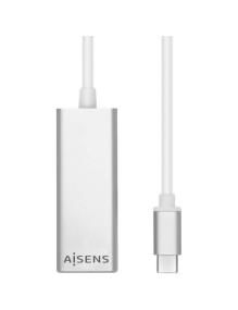 Adaptador USB Tipo-C - RJ45 Aisens A109-0341/ 1000Mbps/ USB Tipo-C Macho - RJ45 Hembra