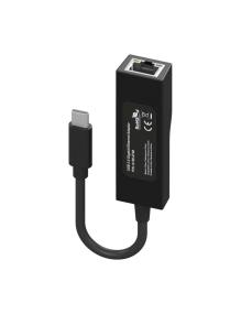 Adaptador USB 3.1 Aisens A106-0765/ USB-C Macho - RJ45 Hembra/ 11cm/ Negro