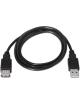 Cable Alargador USB 2.0 Aisens A101-0016/ USB Macho - USB Hembra/ Hasta 2.5W/ 60Mbps/ 1.8m/ Negro