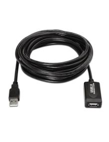 Cable Alargador USB 2.0 Aisens A101-0018/ USB Macho - USB Hembra/ Hasta 2.5W/ 60Mbps/ 5m/ Negro