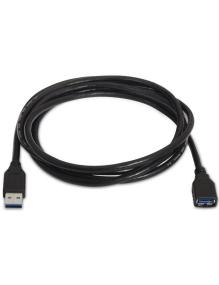 Cable Alargador USB 3.0 Aisens A105-0041/ USB Macho - USB Hembra/ Hasta 9W/ 625Mbps/ 1m/ Negro