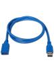 Cable Alargador USB 3.0 Aisens A105-0045/ USB Macho - USB Hembra/ Hasta 9W/ 625Mbps/ 1m / Azul