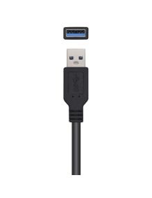 Cable Alargador USB 3.0 con Amplificador Aisens A105-0525/ USB Macho - USB Hembra/ Hasta 9W/ 625Mbps/ 5m/ Negro