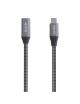 Cable Alargador USB 3.2 Aisens A107-0761/ USB Tipo-C Macho - USB Tipo-C Hembra/ Hasta 100W/ 20Gbps/ 1.5m/ Gris