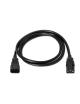 Cable Alargador de Alimentación CPU Aisens A132-0171/ IEC C13 Hembra - IEC C14 Macho/ Hasta 1500W/ 1.5m/ Negro