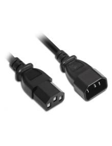 Cable Alargador de Alimentación CPU Aisens A132-0171/ IEC C13 Hembra - IEC C14 Macho/ Hasta 1500W/ 1.5m/ Negro