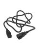 Cable Alargador de Alimentación CPU Aisens A132-0171/ IEC C13 Hembra - IEC C14 Macho/ Hasta 1500W/ 1.5m/ Negro