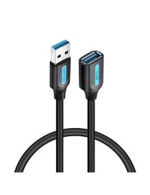 Cable Alargador USB 3.0 Vention CBHBG/ USB Macho - USB Hembra/ 5Gbps/ 1.5m/ Negro