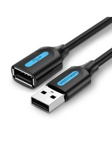 Cable Alargador USB 2.0 Vention CBIBI/ USB Macho - USB Hembra/ 480Mbps/ 3m/ Negro