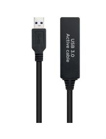 Cable Alargador Amplificador USB 3.0 Nanocable 10.01.0312/ USB Macho - USB Hembra/ 10m/ Negro