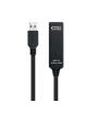 Cable Alargador USB 3.0 Nanocable 10.01.0313/ USB Macho - USB Hembra/ 15m/ Negro