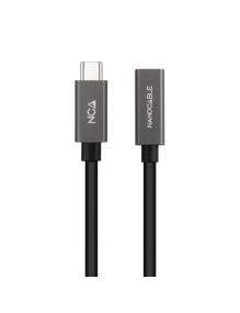 Cable Alargador USB 3.2 Nanocable 10.01.4400/ USB Tipo-C Macho - USB Tipo-C Hembra/ 50cm/ Negro