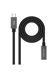 Cable Alargador USB 3.2 Nanocable 10.01.4401-L150/ USB Tipo-C Macho - USB Tipo-C Hembra/ 1.5m/ Negro