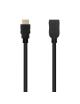 Cable Alargador HDMI Nanocable 10.15.1012/ HDMI Macho - HDMI Hembra/ 2m/ Negro