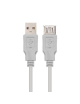 Cable Alargador USB 2.0 Nanocable 10.01.0204/ USB Macho - USB Hembra/ 3m/ Beige