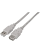 Cable Alargador USB 2.0 Nanocable 10.01.0204/ USB Macho - USB Hembra/ 3m/ Beige