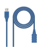 Cable Alargador USB 3.0 Nanocable 10.01.0901/ USB Macho - USB Hembra/ 1m/ Azul