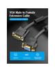 Cable Alargador SVGA Vention DAGBF/ VGA Macho - VGA Hembra/ 1m/ Negro