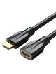 Cable Alargador HDMI 8K Vention AHBBF/ HDMI Macho - HDMI Hembra/ 1m/ Negro