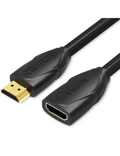 Cable Alargador HDMI Vention VAA-B06-B500/ HDMI Macho - HDMI Hembra/ 5m/ Negro