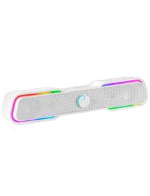 Barra de Sonido con Bluetooth Mars Gaming MSBX/ 10W/ 2.0/ Blanca