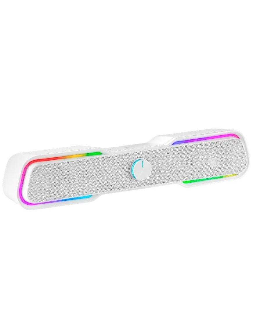 Barra de Sonido con Bluetooth Mars Gaming MSBX/ 10W/ 2.0/ Blanca