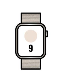 Apple Watch Series 9/ GPS/ Cellular/ 41mm/ Caja de Aluminio Blanco Estrella/ Correa Deportiva Loop Blanco Estrella