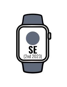 Apple Watch SE 2 Gen 2023/ GPS/ Cellular/ 44mm/ Caja de Aluminio Plata/ Correa Deportiva Azul Tempestad M/L