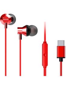 Auriculares Intrauditivos Aiwa ESTM-50USB-C/RD/ con Micrófono/ USB Tipo-C/ Rojo