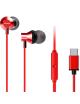 Auriculares Intrauditivos Aiwa ESTM-50USB-C/RD/ con Micrófono/ USB Tipo-C/ Rojo