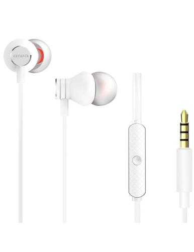 Auriculares Intrauditivos Aiwa ESTM-50WT/ con Micrófono/ Jack 3.5/ Blanco