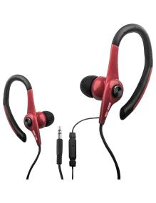 Auriculares Deportivos Elbe AU-107-MIC/ con Micrófono/ Jack 3.5/ Rojo y Negro