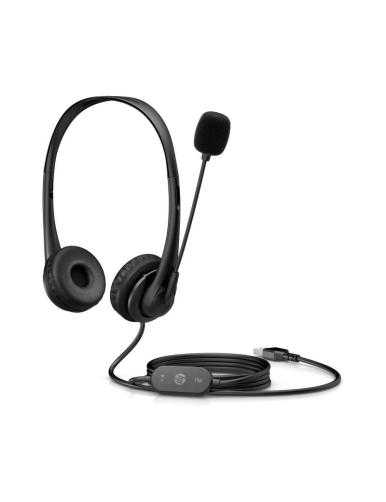 Auriculares HP G2 Stereo / con Micrófono/ USB/ Negros