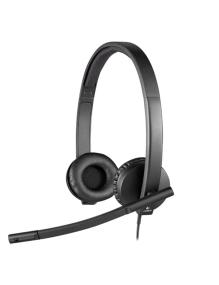 Auriculares Logitech H570E/ con Micrófono/ USB/ Negros