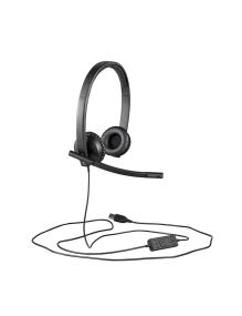 Auriculares Logitech H570E/ con Micrófono/ USB/ Negros